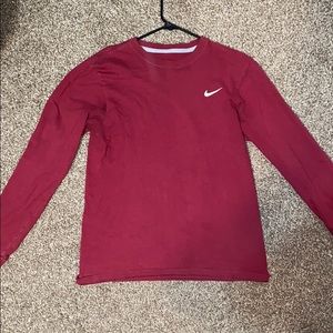 Maroon Long Sleeve Nike Shirt